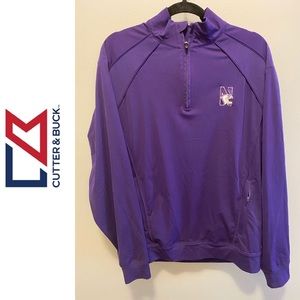 Men’s Cutter & Buck Northwestern 1/4 Zip - Purple